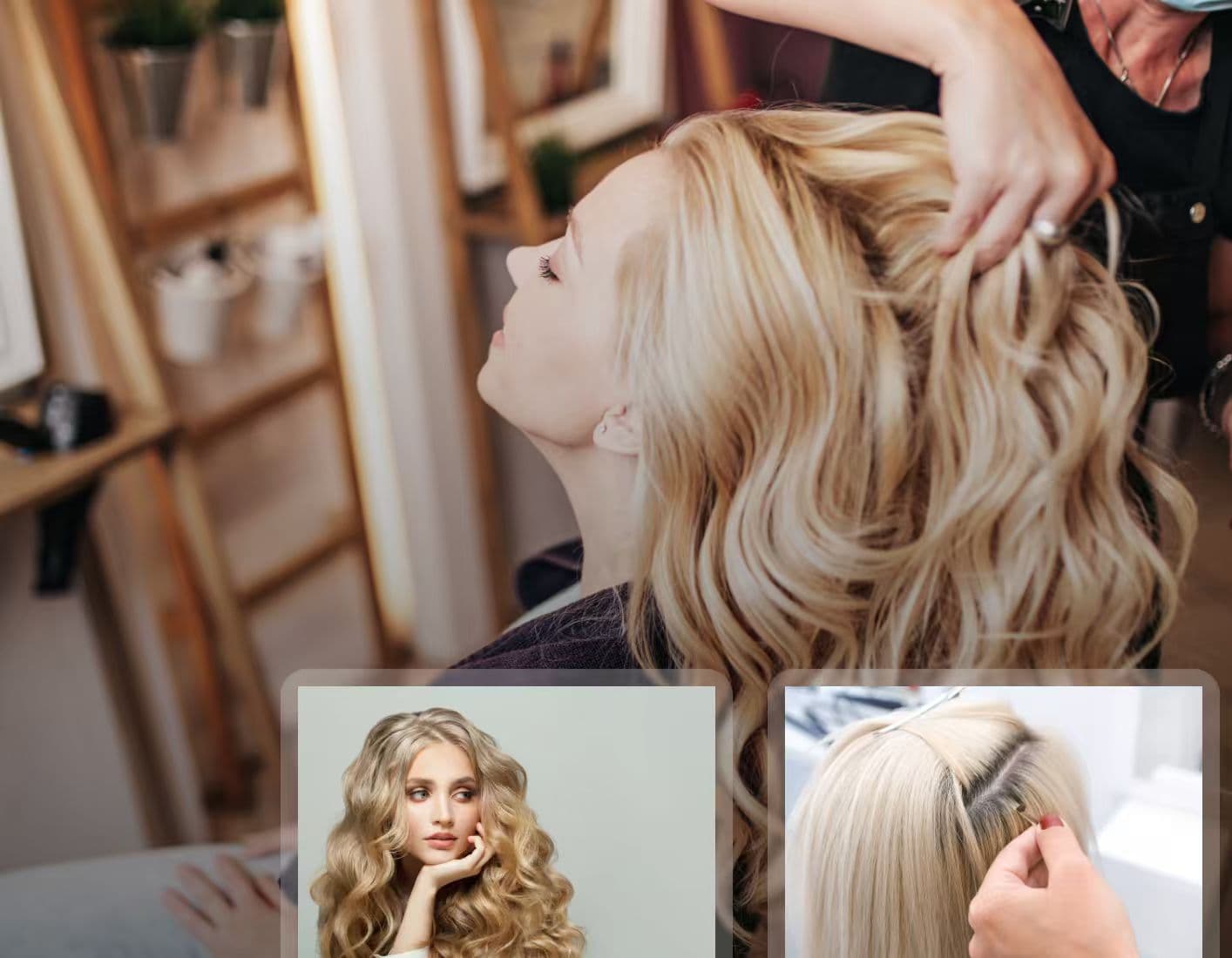 Premium blonde hair extensions