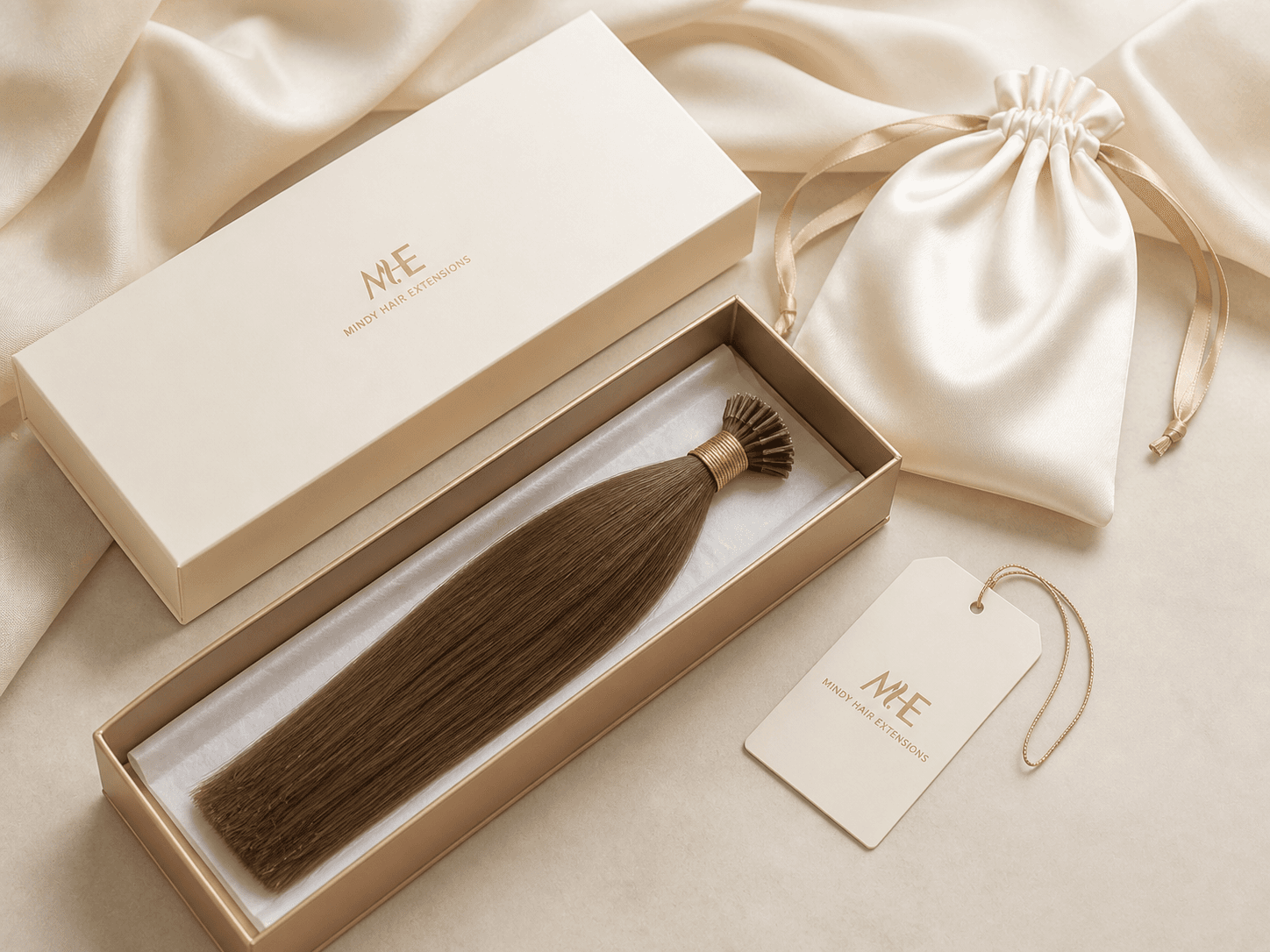 Private-label packaging for hair extensions